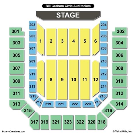 bill graham civic auditorium general admission|bill graham civic seating chart.